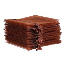 Bolsas de organza 8 x 10 cm - marrón oscuro Lavanda y productos secos perfumados