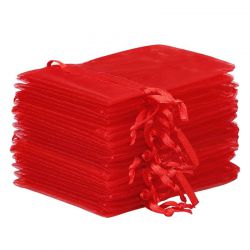 Bolsas de organza 6 x 8 cm - rojo San Valentín