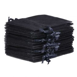 Bolsas de organza 6 x 8 cm - negro Halloween