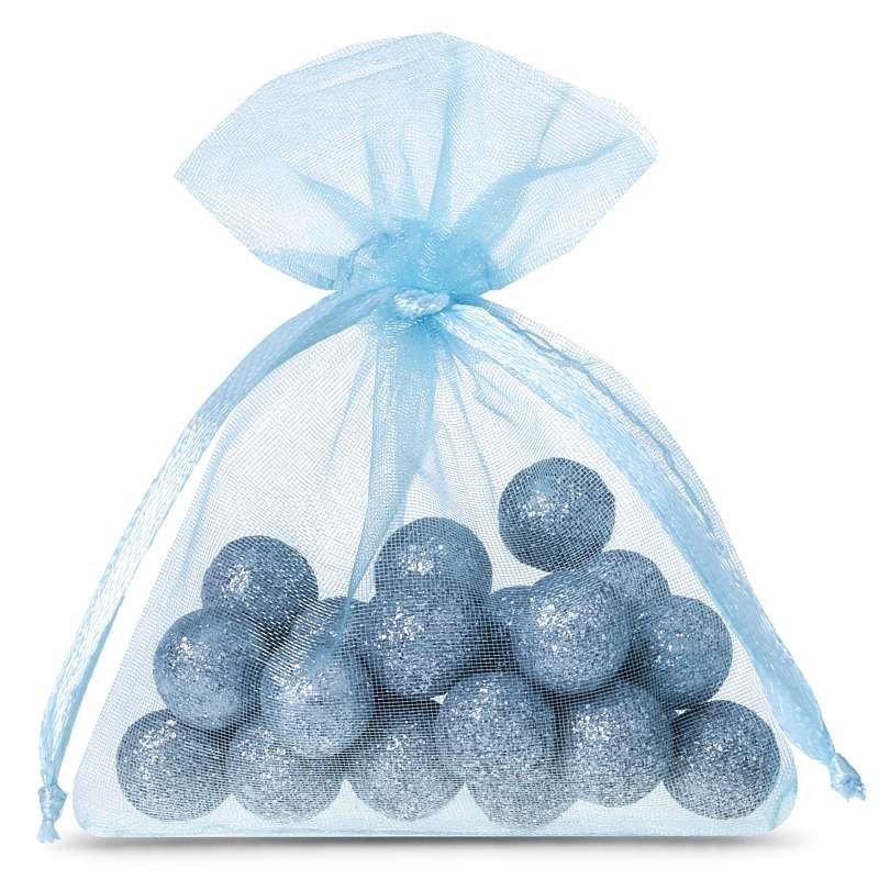 Bolsas de organza 9 x 12 cm - azul claro Bolsas azul claro