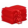 Bolsas de organza 9 x 12 cm - rojo San Valentín