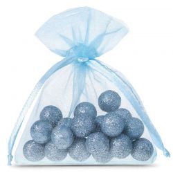 Bolsas de organza 5 x 7 cm - azul claro Bolsas pequeñas 5x7 cm