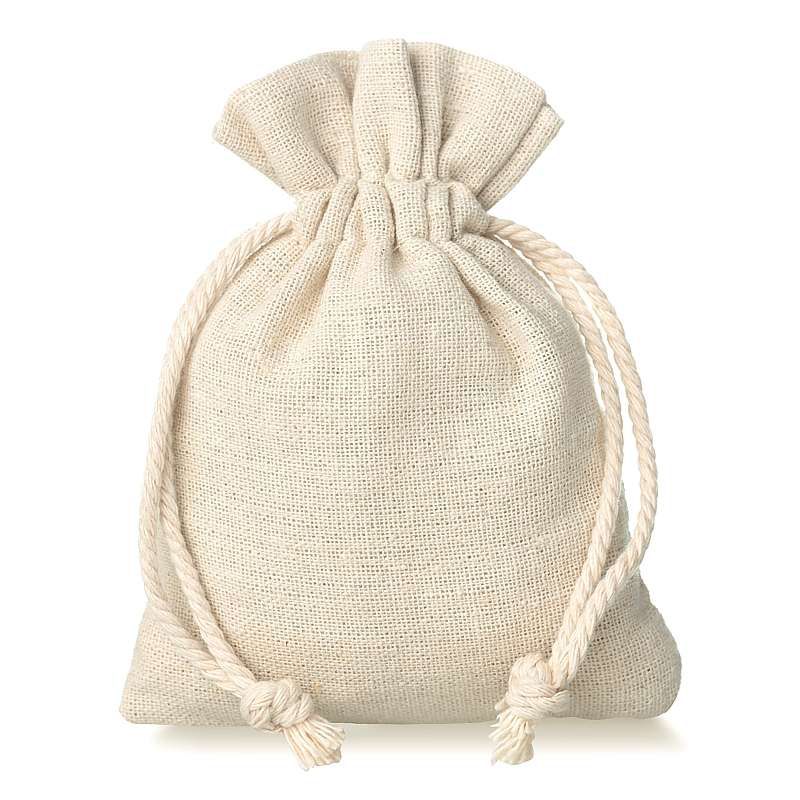 bolsitas de lino con cordón de algodón para cerrar para guardar pequeños regalos 30x20cm 10 bolsas de lino 