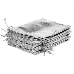 Bolsas metálico 10 x 13 cm - gris plata Primera comunión