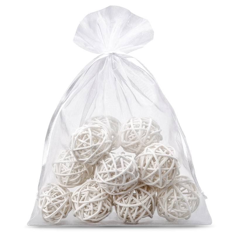 10 uds. Bolsas de organza 15 x 20 cm - blanco