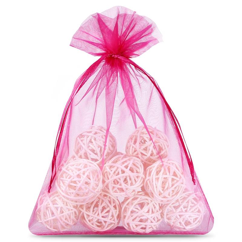 25 uds. Bolsas de organza 12 x 15 cm - fucsia