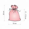 Bolsas de satén 15 x 20 cm - rosa claro Para niños