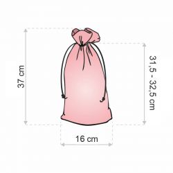 Bolsa de satén 16 x 37 cm - rosa claro Para niños