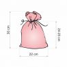 Bolsas de satén 22 x 30 cm - rosa claro Bolsas grandes 22x30 cm