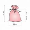 Bolsas de satén 26 x 35 cm - rosa claro San valentín