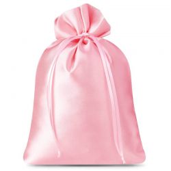 Bolsas de satén 22 x 30 cm - rosa claro Bolsas grandes de satén