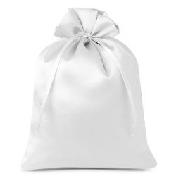 Bolsas de satén 22 x 30 cm - blanco Bolsas grandes de satén