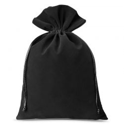 Bolsas de terciopelo 26 x 35 cm - negro Grandes bolsas de terciopelo