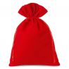 Bolsas de terciopelo 26 x 35 cm - rojo Grandes bolsas de terciopelo