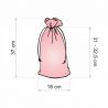 Bolsa de terciopelo 16 x 37 cm - rosa claro Para niños