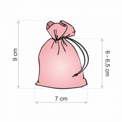 Bolsas de organza 7 x 9 cm (SDB) - rosa Para niños