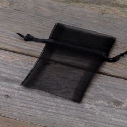 Bolsas de organza 7 x 9 cm - negro Lavanda y productos secos perfumados