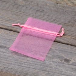 Bolsas de organza 6 x 8 cm - rosa San Valentín
