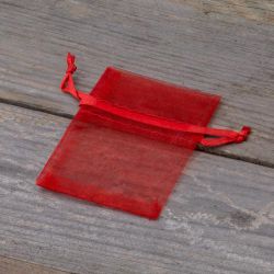 Bolsas de organza 6 x 8 cm - rojo Lavanda y productos secos perfumados