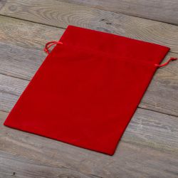 Bolsas de terciopelo 22 x 30 cm - rojo Bolso de la Navidad