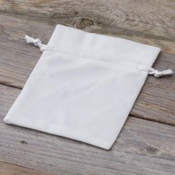Bolsas de terciopelo 10 x 13 cm - blanco Bolsas blancas