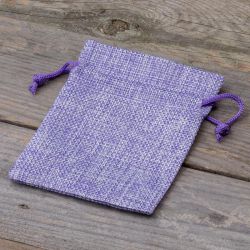 Bolsas de yute 9 x 12 cm - violeta claro San valentín