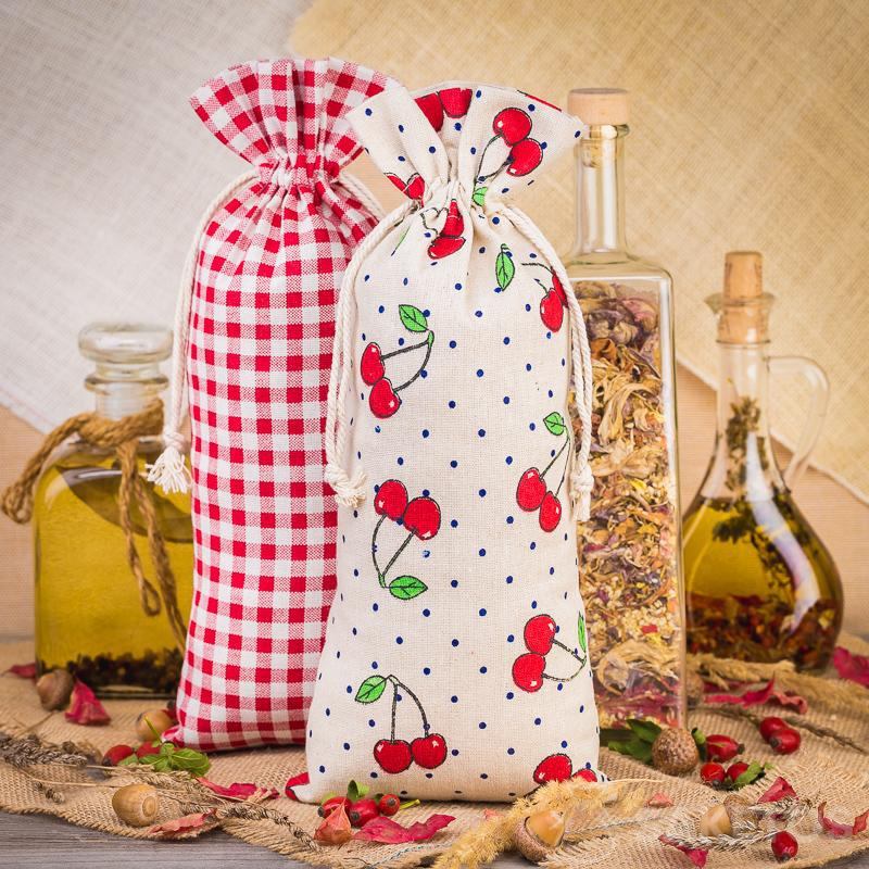 Bolsas de lino con estampado para decorar la cocina