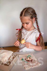 9.Bolsas de lino para decoración: juegos artesanales para niños