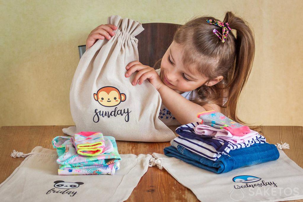 Bolsas para ropa fomentan la anatomía de los niños