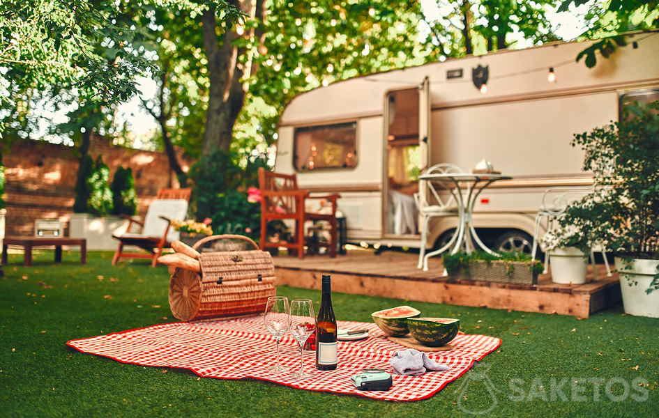 Los organizadores de camping también se pueden utilizar durante un picnic.