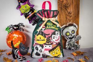 Bolsa grande no tejida - Bolsa de dulces de Halloween