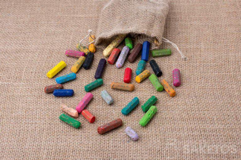 Bolsa de yute para lápices de colores