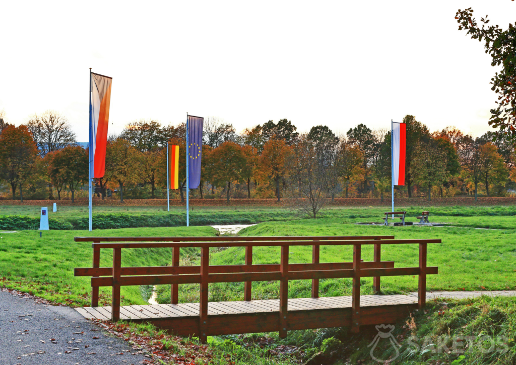 Cruce de tres fronteras de tres países europeos: Chequia, Alemania y Polonia