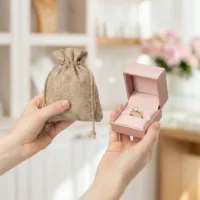 Saquitos de yute para joyería, lotes de embalaje.