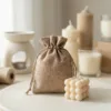 Bolsas de yute decorativas para velas.