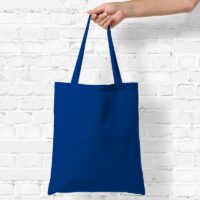 Bolsa de algodón 38 x 42 cm con asas largas - azul Bolsas azules