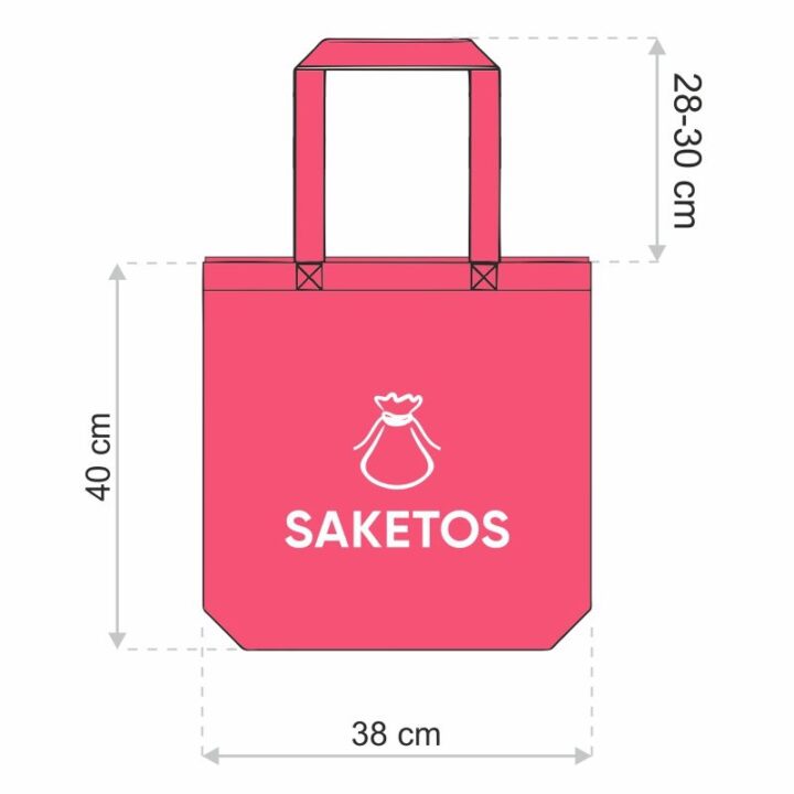 Bolsa de algodón 38 x 42 cm con asas largas - azul Accesorios para hoteles