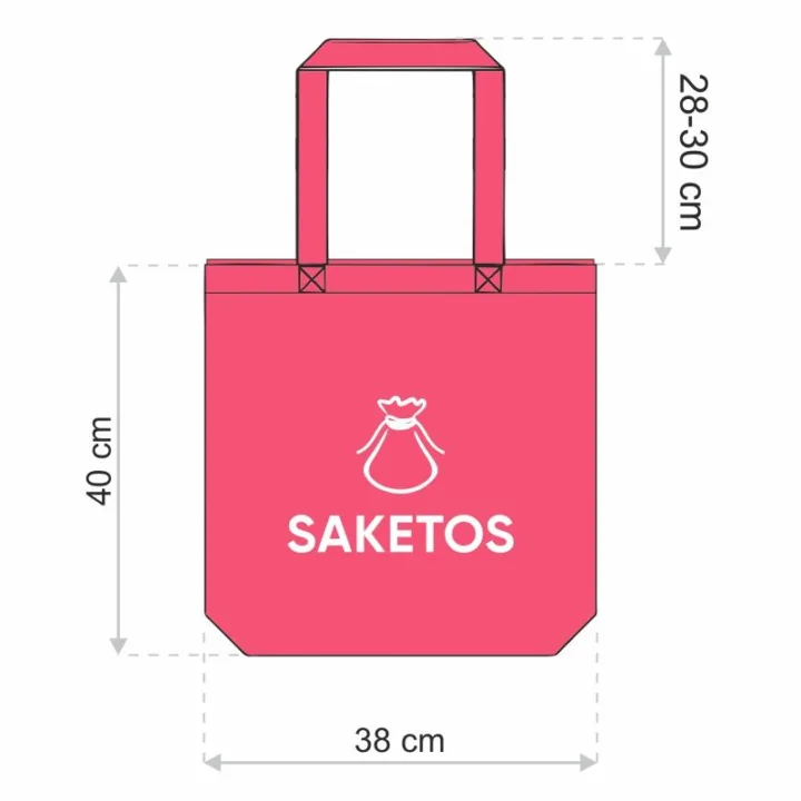 Bolsa de algodón 38 x 42 cm con asas largas - azul Accesorios para hoteles