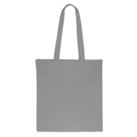 Bolsa de algodón 38 x 42 cm con asas largas - gris Bolsas plata / gris