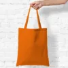 Bolsa de algodón 38 x 42 cm con asas largas - naranja Halloween