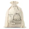 Bolsa grande estilo lino con dimensiones de 30 x 40 cm - Pascua - conejo San valentín