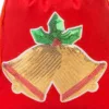 Bolsa de terciopelo 26 x 35 cm - Navidad, Campanas Bolso de la Navidad