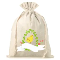 Bolsa estilo lino 30 x 40 cm con estampado San valentín