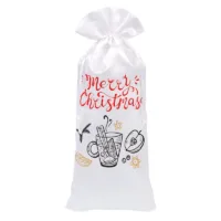 Bolsa de satén 16 x 37 cm con estampado - vino caliente / 2 Bolso de la Navidad