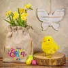 Bolsa grande de yute 30 x 40 cm con estampado - happy Bolsas ocasionales