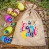 Bolsa grande de yute 30 x 40 cm con estampado – huevos Bolsas ocasionales