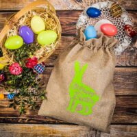 Bolsa grande de yute 30 x 40 cm - Pascua – conejo Bolsas ocasionales