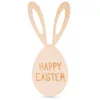 Bolsa de yute con dimensiones 13 x 18 cm- Pascua + huevo de Pascua de madera con orejas Todos los productos