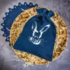 Bolsa grande vaquera 26 x 35 cm con estampado - conejo Bolsas de algodón