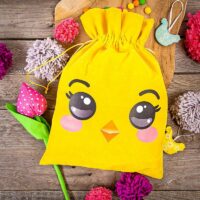 Bolsas de terciopelo de  26 x 35 cm con estampado: pollito Todos los productos